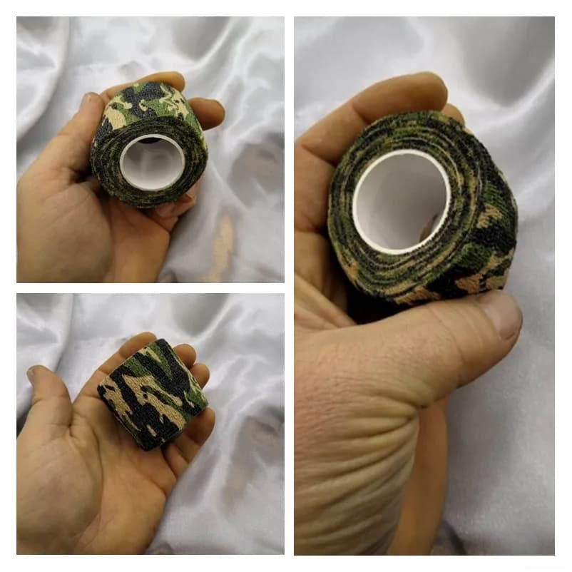 Ruban camouflage armée 5cmx4.5m - Bandage discret étanche pour équipement pêche