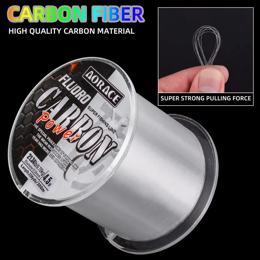 Ligne fluorocarbone Aorace 300M japonaise carbone nylon 1-15kg plongeante mer