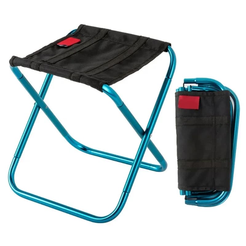 Tabouret pliant aluminium ultra-léger portable pour pêche camping pique-nique rangement compact