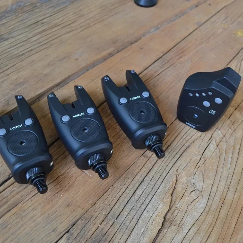 Alarme de pêche sans fil Hirisi S5 étanche - Détecteur de touches carpe avec indicateur sonore et lumineux