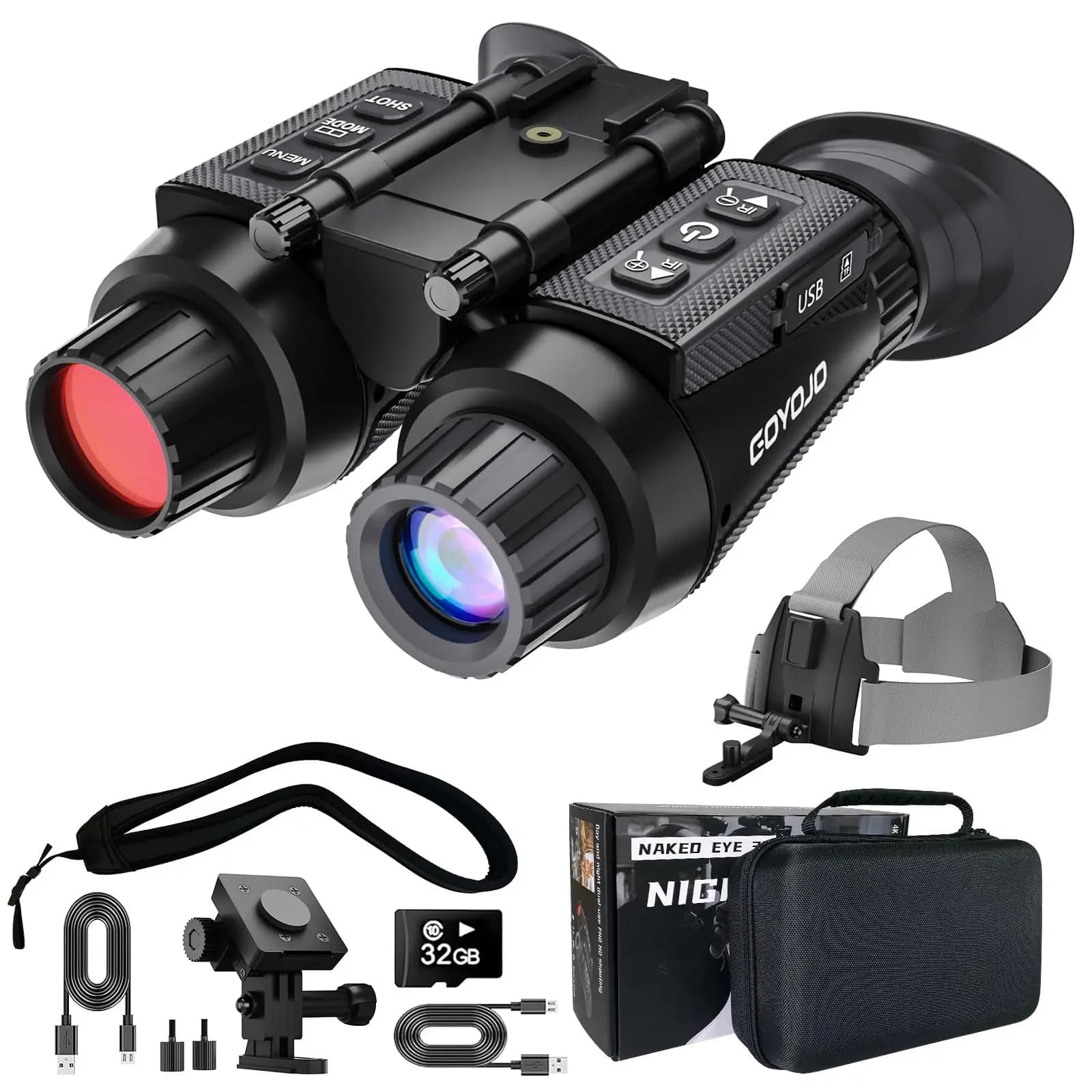 Jumelles vision nocturne NV8300 4K HD pour pêche de nuit et observation wildlife