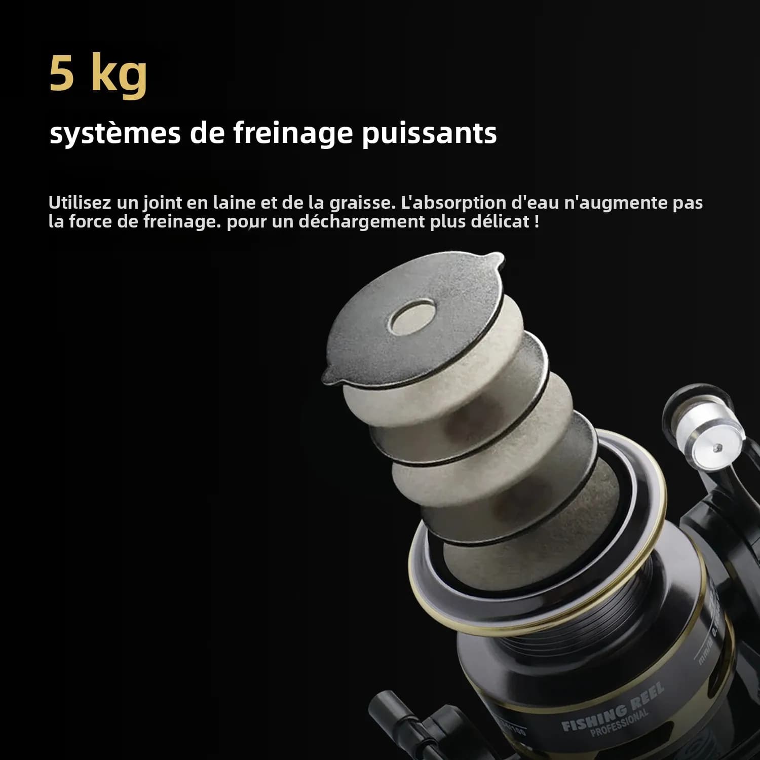 Moulinet de pêche glace compact et ultraléger Huidiao 135g, ratio 5.2:1 pour pêche hivernale précise