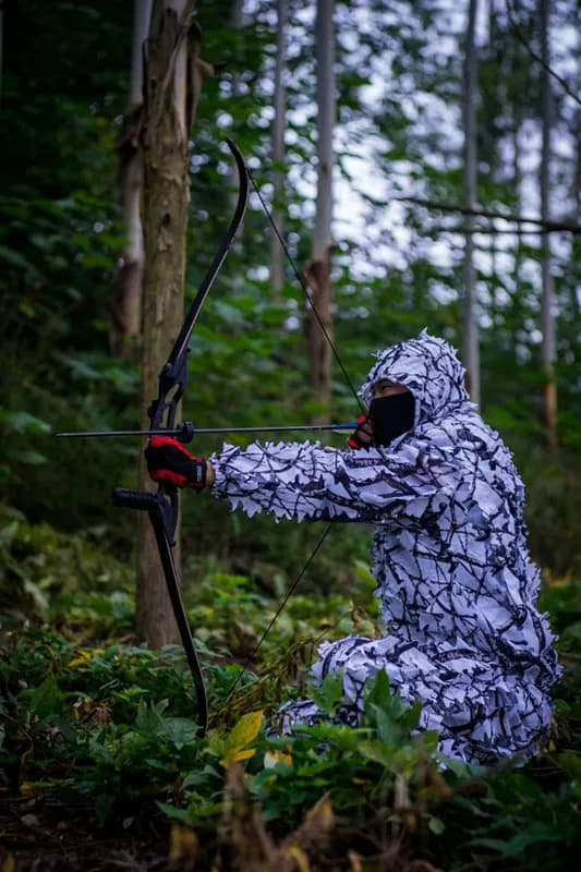 Combinaison neige feuille camouflage russe hiver ghille premium survie forêt arctique pêche glace