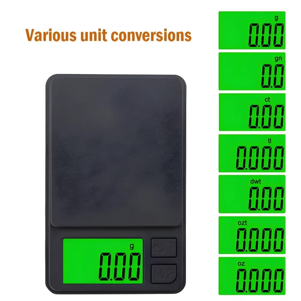 Balance de poche précision 1000g x 0.01g digitale grammes avec écran LCD rétroéclairé pour pêche nourriture bijoux