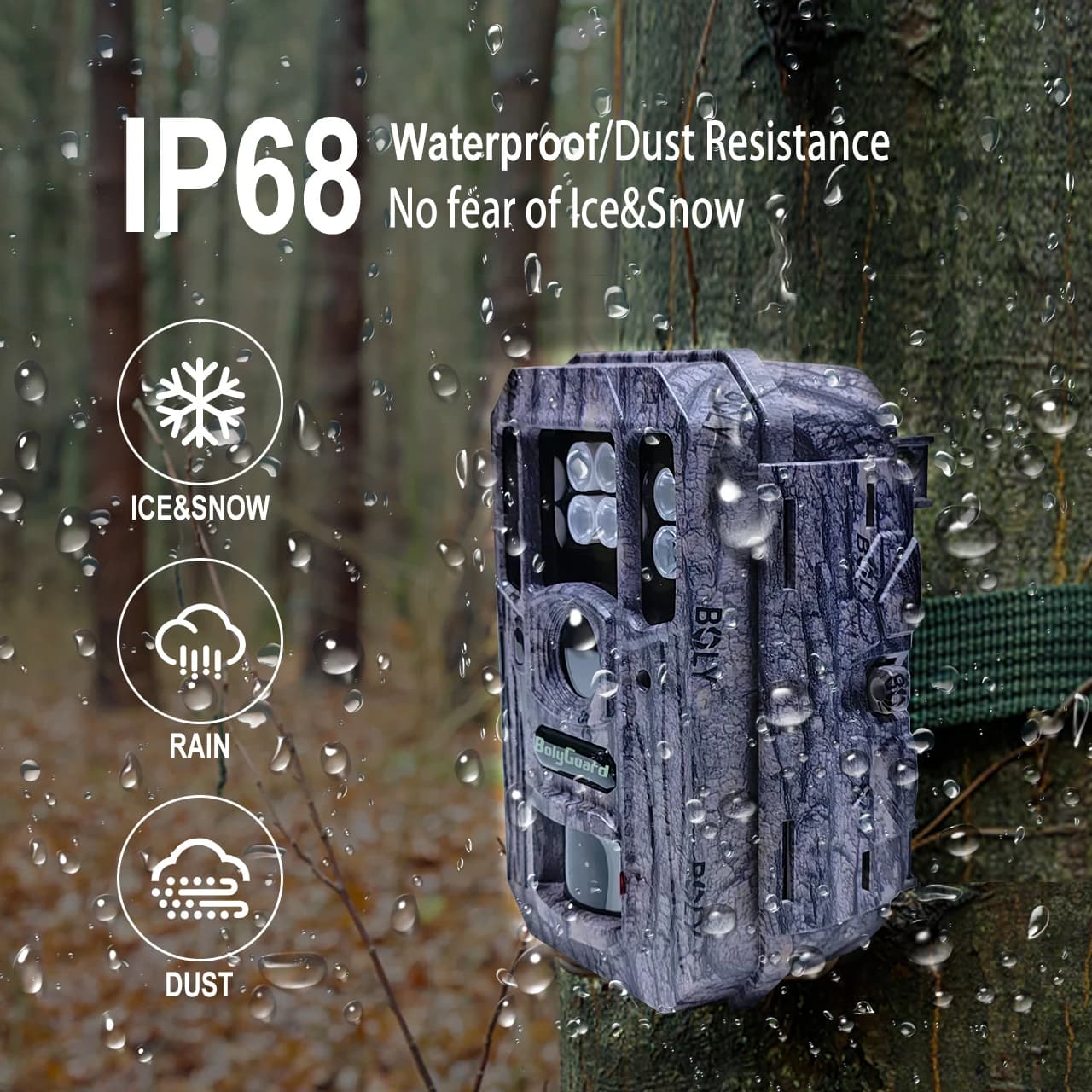 Caméra trail 4G LTE BolyGuard BG662-M GPS 56MP/4K vision nocturne IP68 étanche