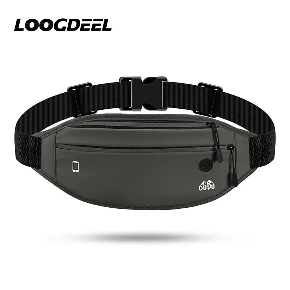 Sac banane sport LOOGDEEL étanche invisible pour téléphone clés randonnée running homme femme