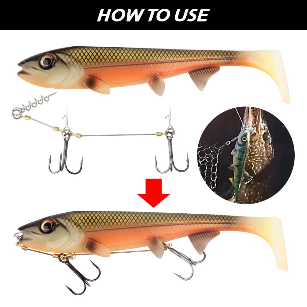 Leurre souple Spinpoler Big Fish avec hameçon Stinger Rig 14cm 18cm pour la pêche en mer