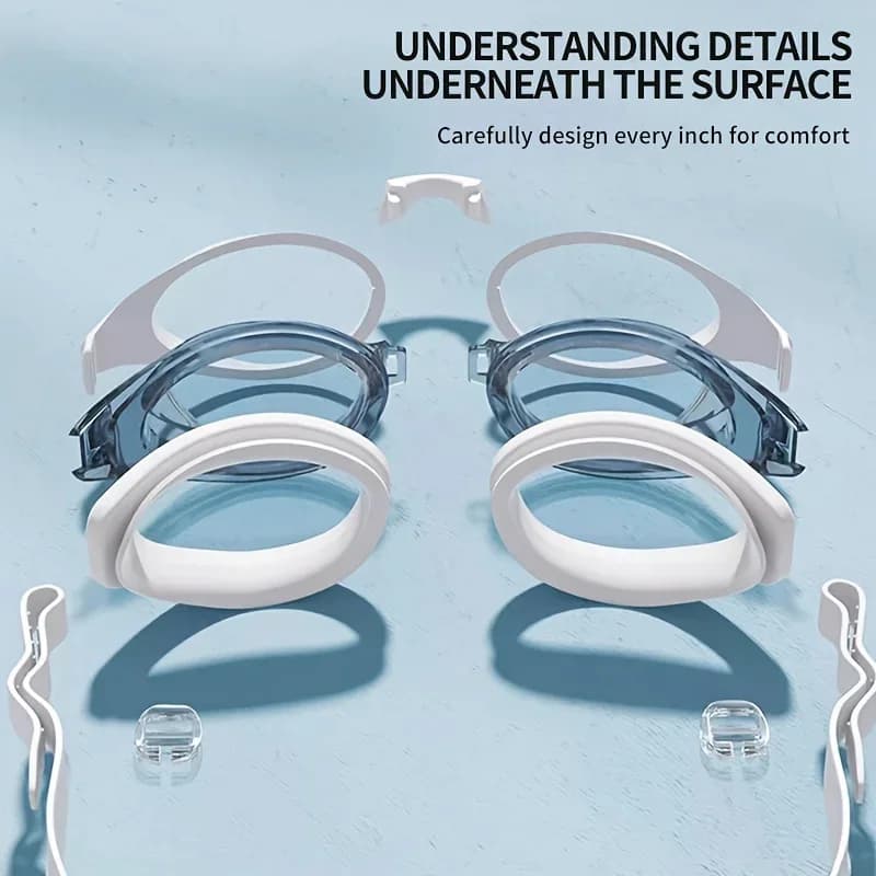 Lunettes natation YUKE professionnelles HD étanches confort anti-buée UV sports nautiques réglables