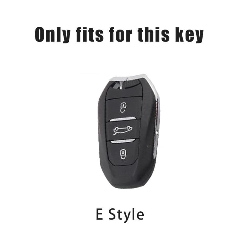 Coque protection TPU clé voiture Peugeot - Étui porte-clés 408 3008 5008 308 pêche