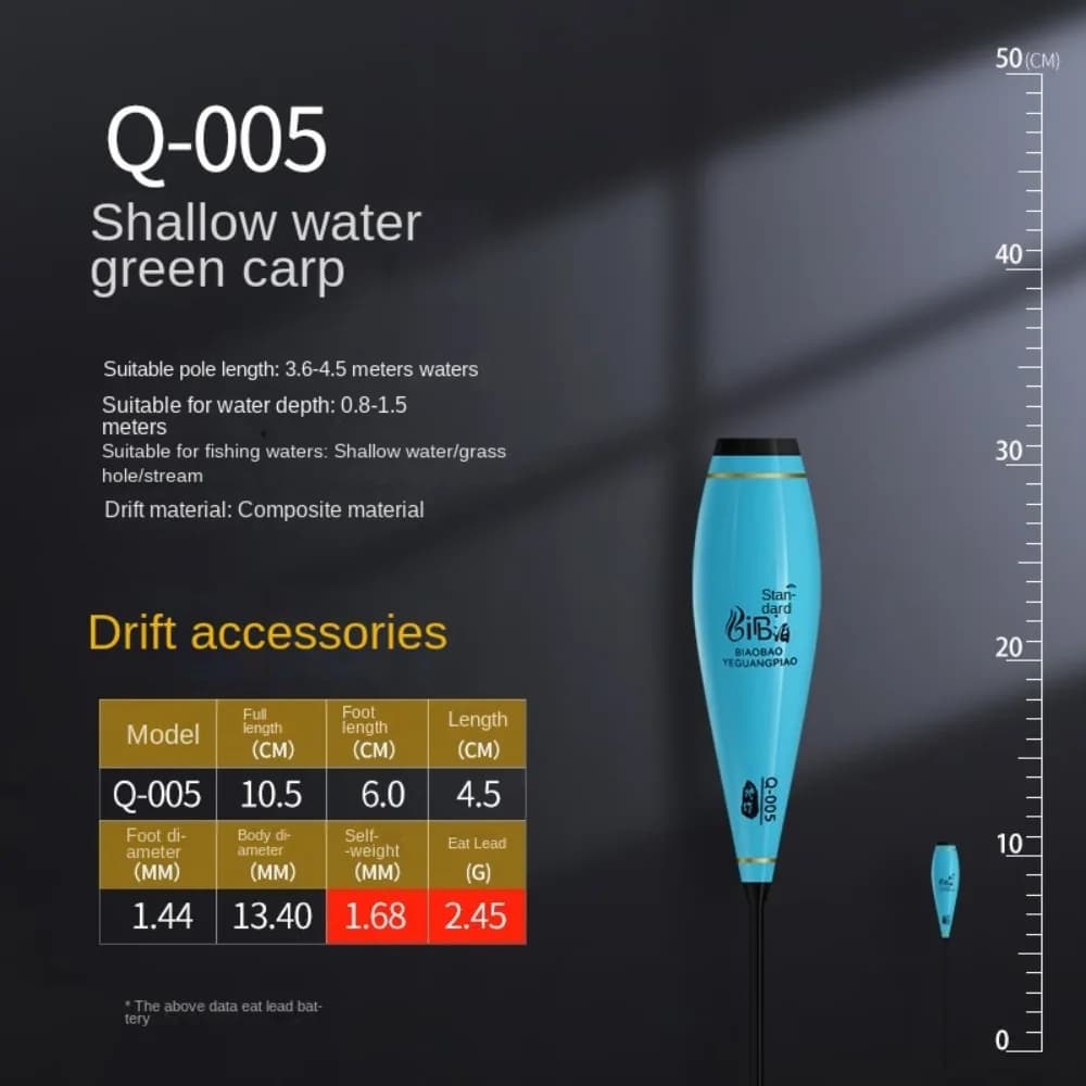 Flotteurs de pêche composite nano plastique pour corps intérieur et bas de ligne, partie basse du flotteur