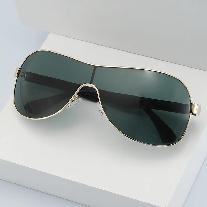 Lunettes de soleil unisexe légères monture métal pour pêcheurs voyageurs