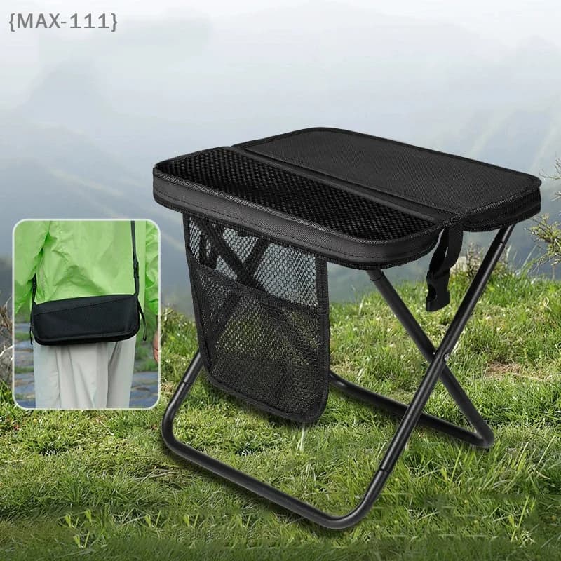 Tabouret sac à dos pliable F2-MAX111 - Mini chaise portable légère pour randonnée pêche