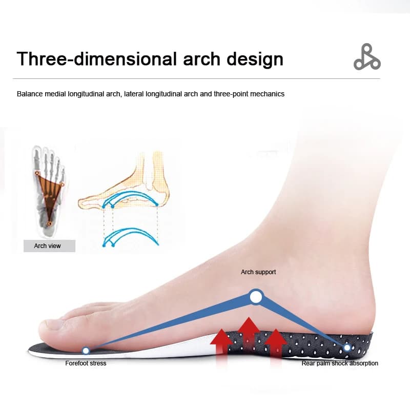 Semelles orthopédiques soutien voûte plantaire pêche running confort respirant absorption chocs 2/4pcs