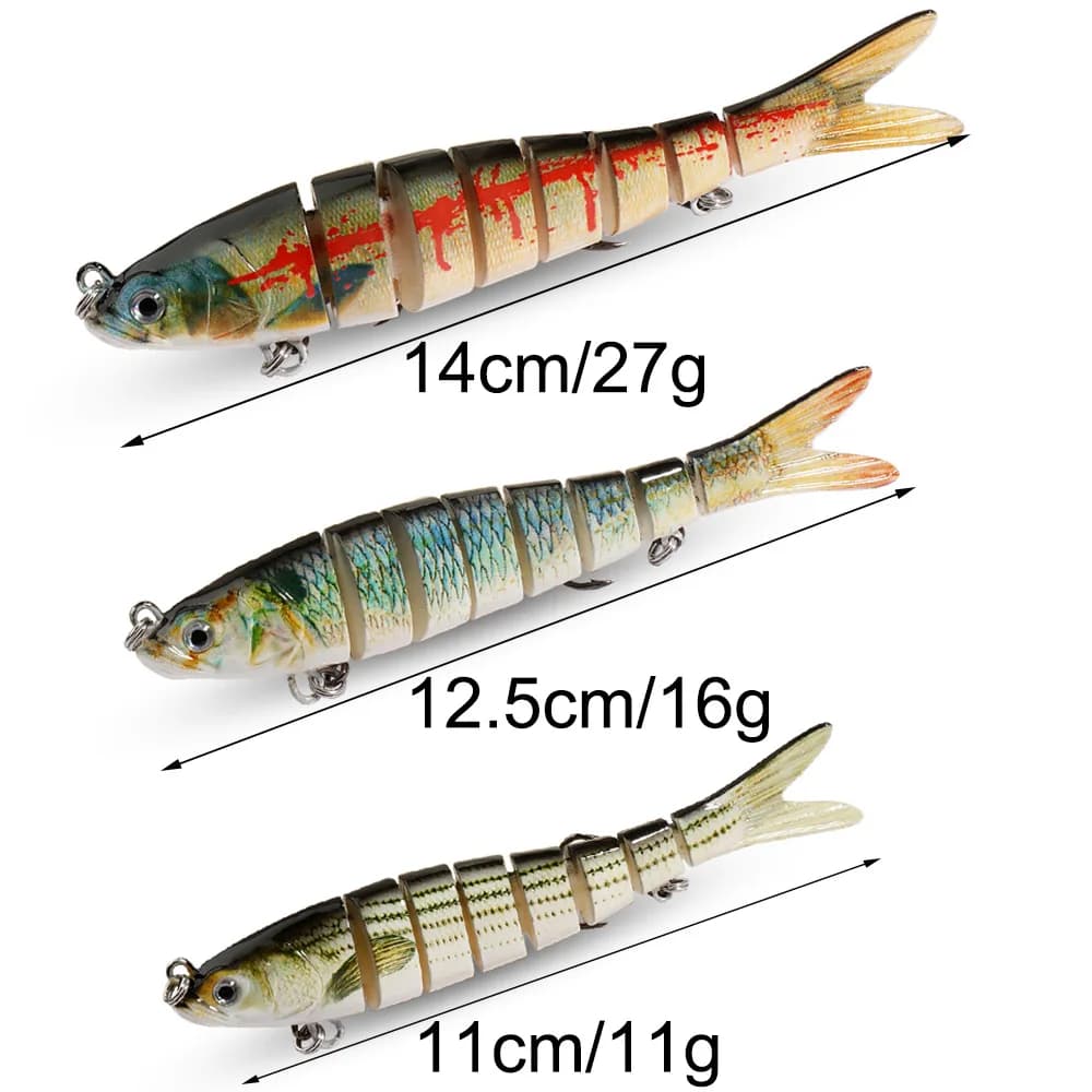Leurre Swimbait Bionic Multi-Joints 11g 16g 27g Pêche du Sandre et du Brochet – Appât Dur