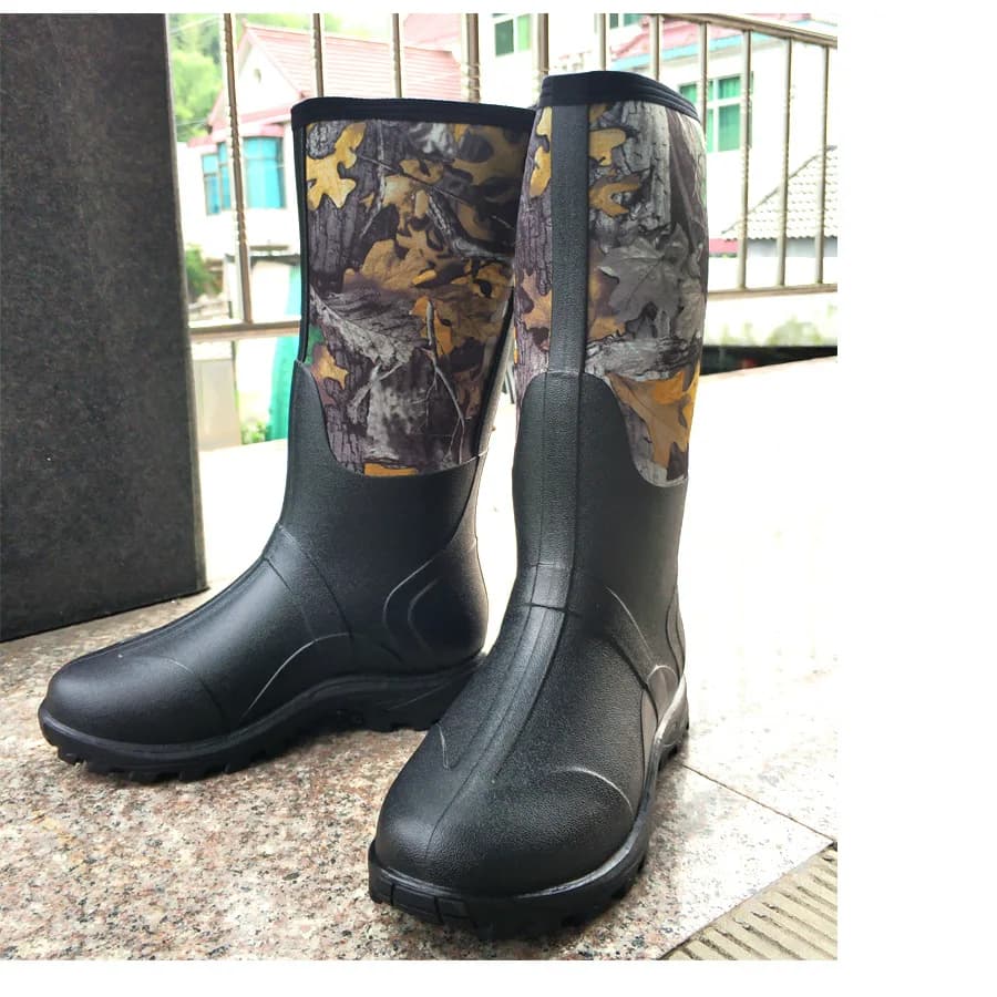 Bottes camouflage feuille d'érable pêche chasse antidérapantes pour neige hiver outdoor