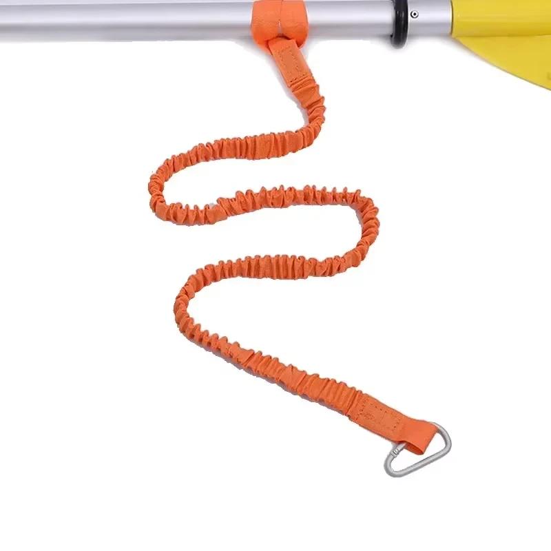 Laisse réglable pour pagaie de kayak élastique - Cordon spiralé avec crochet de sécurité pour bateau et perche
