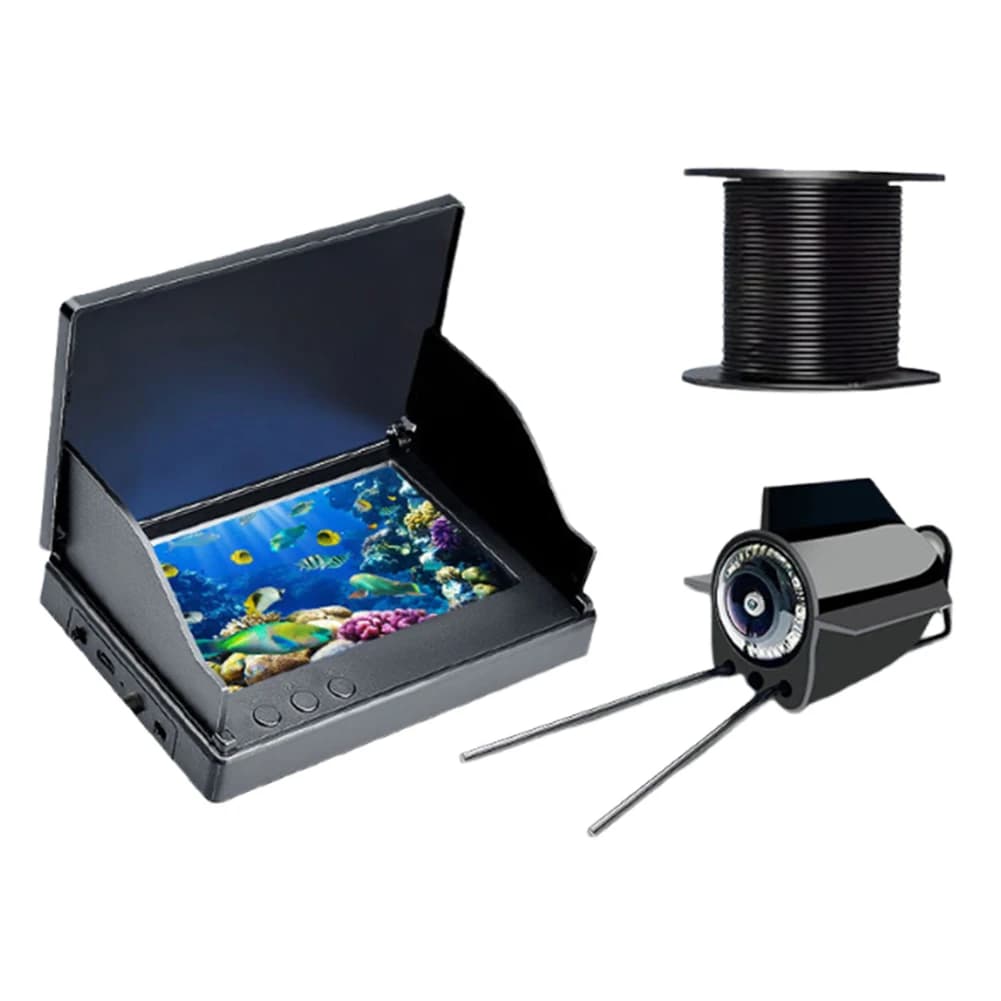 Caméra pêche sous-marine HD 4.3/5 pouces étanche avec vue large 220° pour lac et glace