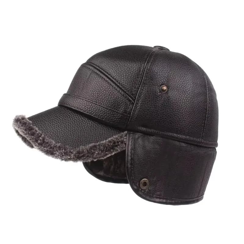 Casquette hiver pêche avec oreillettes intégrées pliable pour pêche par grand froid
