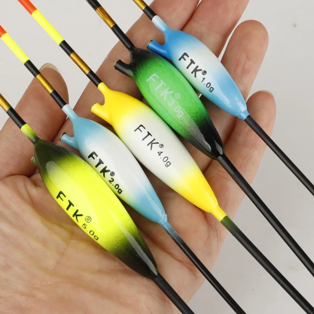 Kit de flotteurs coulissants FTK 5 pièces en bois de balsa pour la pêche à la