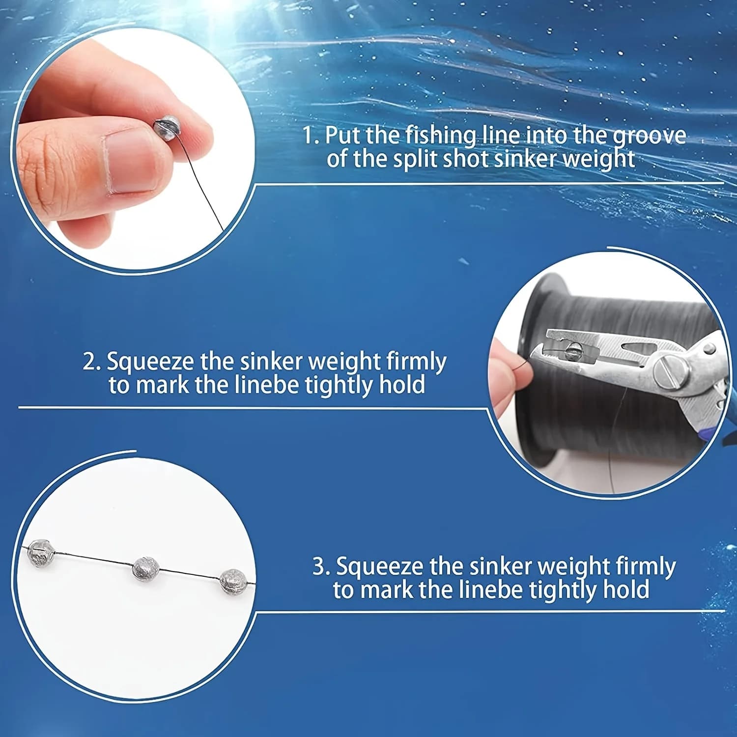 Plombs de pêche démontables ronds, 230 et 107 pièces, plombs split shot pour ligne