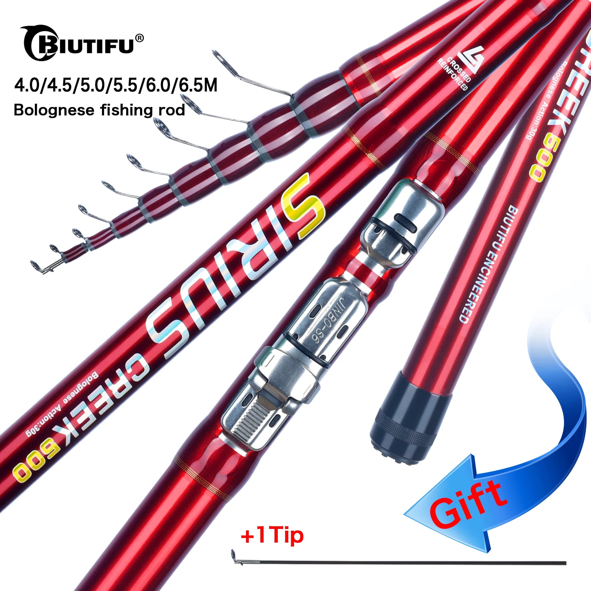 Canne télescopique Bolognese BIUTIFU T800 Carbone Ultra-Léger 30g pour pêche à la truite en extérieur
