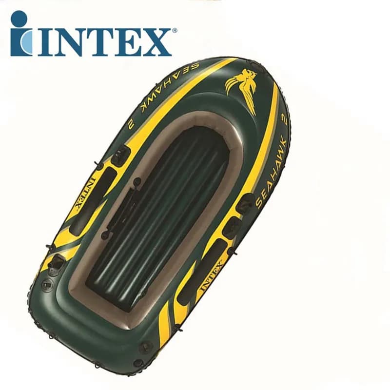 Kayak de pêche gonflable INTEX 68347 Sea Eagle - Bateau pneumatique renforcé avec valve de charge