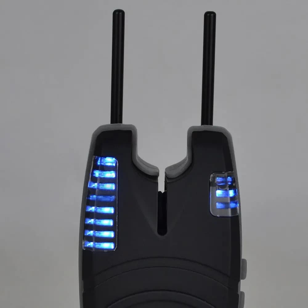 2 alarmes de touche waterproof Hirisi LED bleue - Indicateurs étanches avec barre anti-accroch pour carpes
