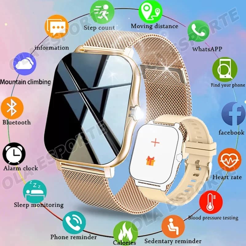 Smartwatch sport outdoor 2025 étanche - Appels sans fil et changement de fond d'écran personnalisable