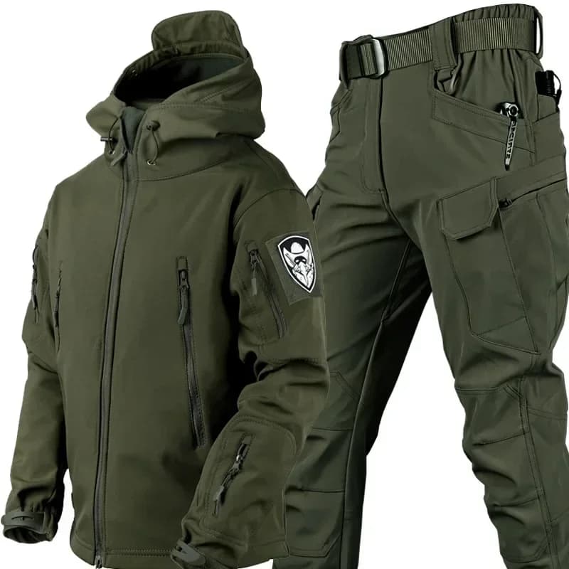 Combinaison Shark Skin softshell hiver - Tenue pêche chaude et respirante pour conditions extrêmes