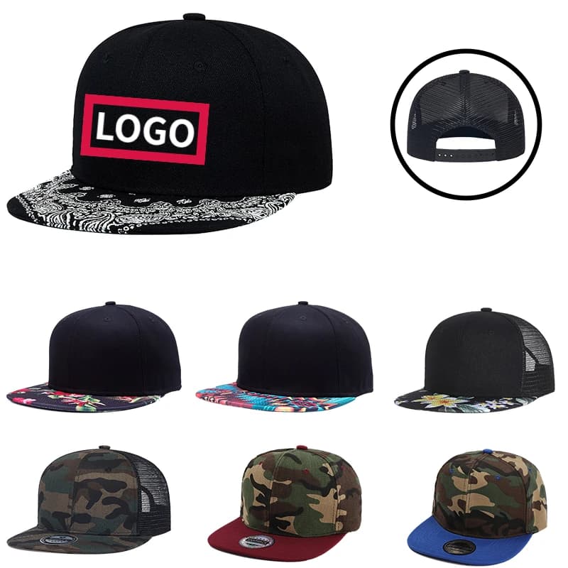 Casquette camouflage personnalisable pêche - Chapeau coton imprimé pour pêche personnalisée