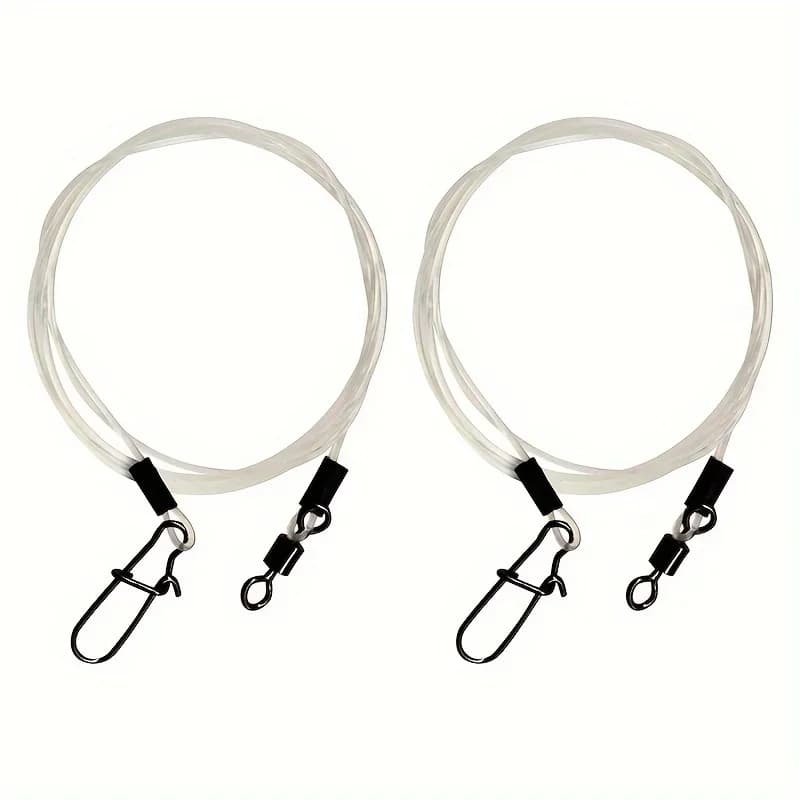 12 leurres de pêche pré-montés sur bas de ligne fluorocarbone 100% invisible, résistants à l'abrasion, avec