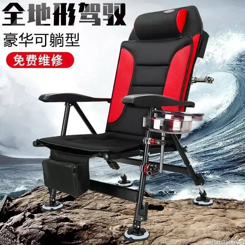 Tabouret de pêche pliant multifonction portable pour pêche sauvage et extérieure