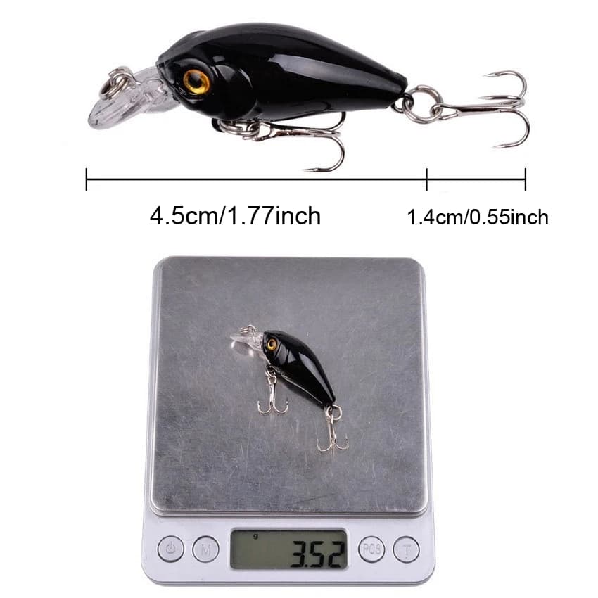 Kit de 8 leurres souples crankbait minnow pour pêche en surface, appâts artificiels flottants