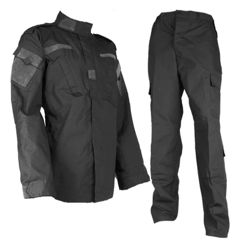 Ensemble combat BDU noir pantalon veste tactique pour pêche tir et entraînement outdoor