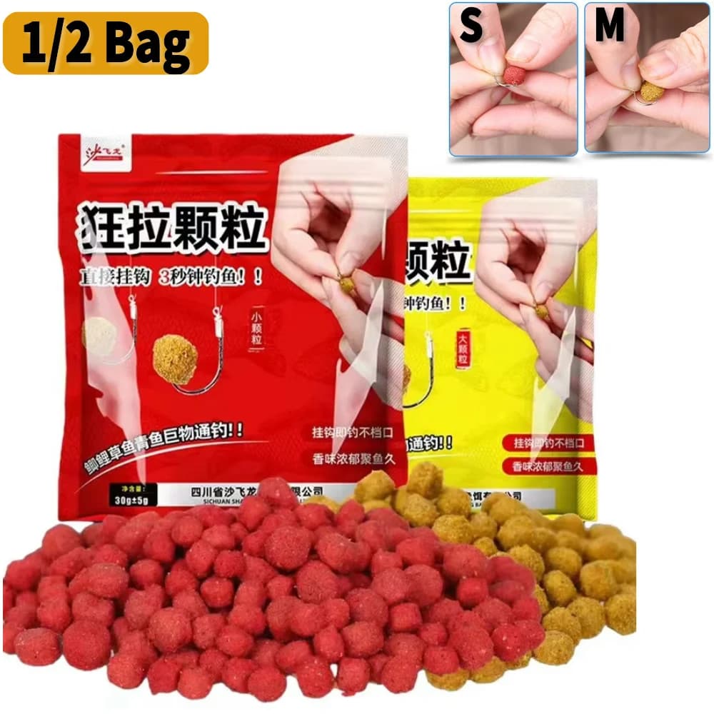 Appâts pellets carp fishing 1/2 pack - Attractant universel facile à utiliser pour carpes herbivores