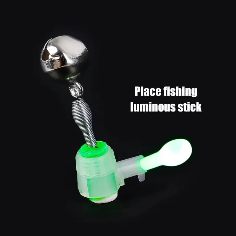 Cloche spirale pêche avec pince - Alarme morsure poisson clip canne signal sonore unique