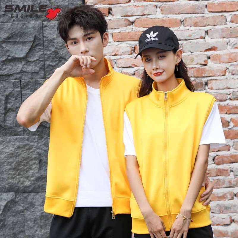 Veste polaire chaude hiver sans manches personnalisée broderie logo pour homme et femme