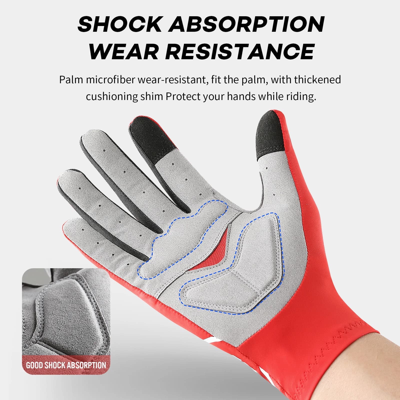 Gants vélo coupe-vent Breaking Wind - Antidérapants pour course route et VTT hommes femmes
