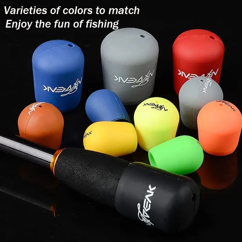 Protège-poignée silicone pour canne à pêche couvre fond protection accessoires couleur aléatoire