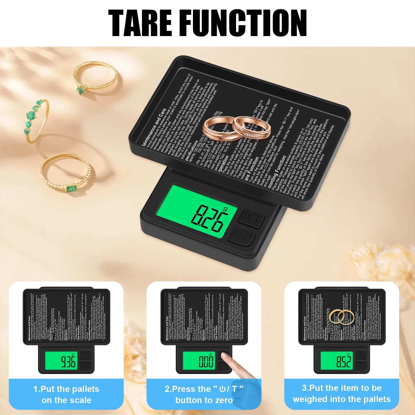 Balance numérique bijoux pêche 0.01g précision design nouveau portable mini