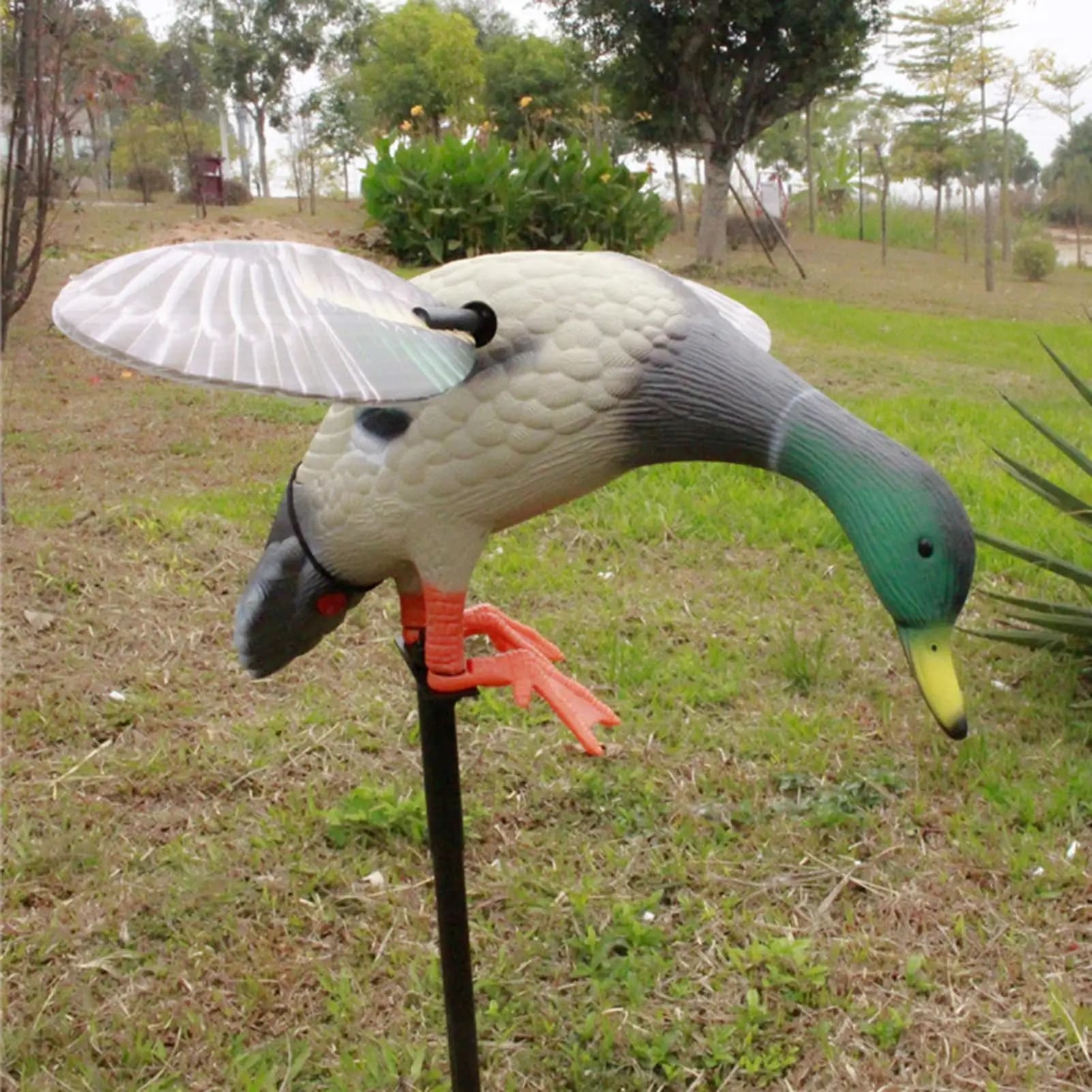 Leurre canard à ailes tournantes motorisé - Décoy silencieux avec télécommande pour chasse