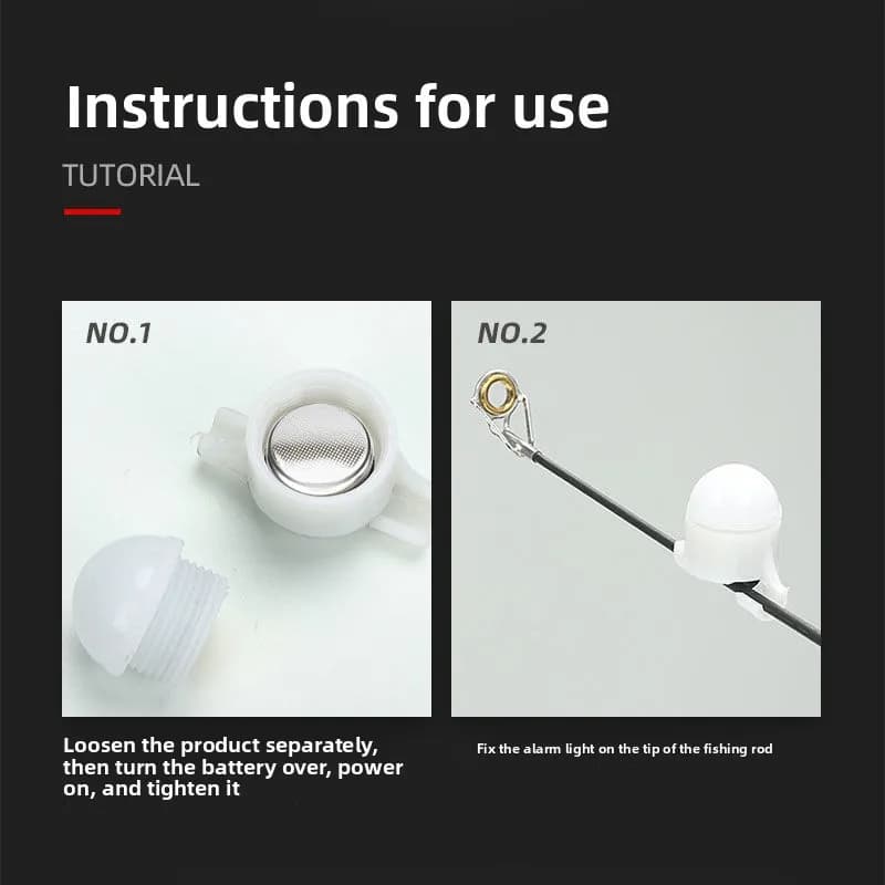 Alarme de pêche lumineuse étanche pour pêche de nuit - Signal lumineux intelligent pour pêcheurs