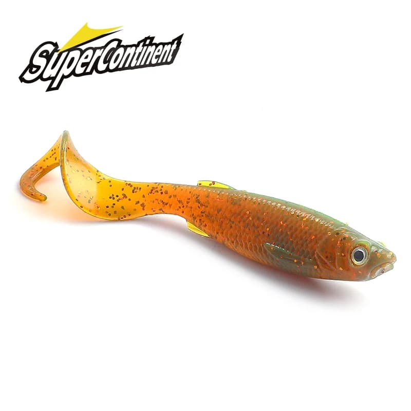 Leurre souple Supercontinent Swimbait Shad 5cm 6.5cm 2023 - Appât T Tail avec yeux 3D pour brochet sandre