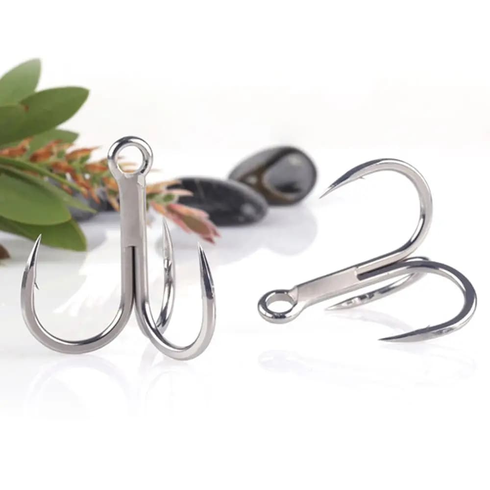 Hameçons triples anti-rouille 4X intensifiés 5-8 pièces - acier haute carbone mat fishing tackle