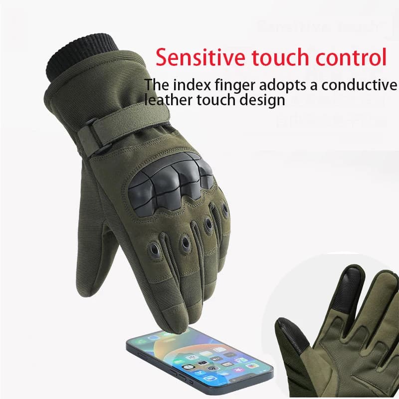Gants tactiques hiver chauds écran tactile pêche ski chasse protection extérieure hommes