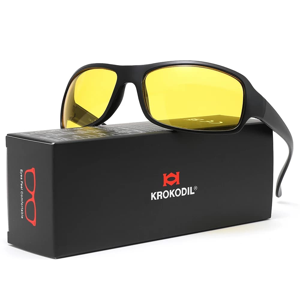 Lunettes de conduite nuit anti-reflets pour pêche nocturne - Vision nocturne améliorée pour pêcheurs