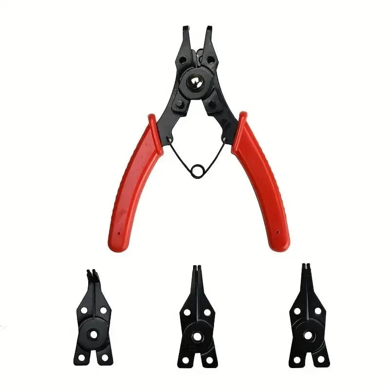 Jeu de pinces circlips 4 en 1 multifonction - Outils main pour anneaux élastiques et clips de retenue