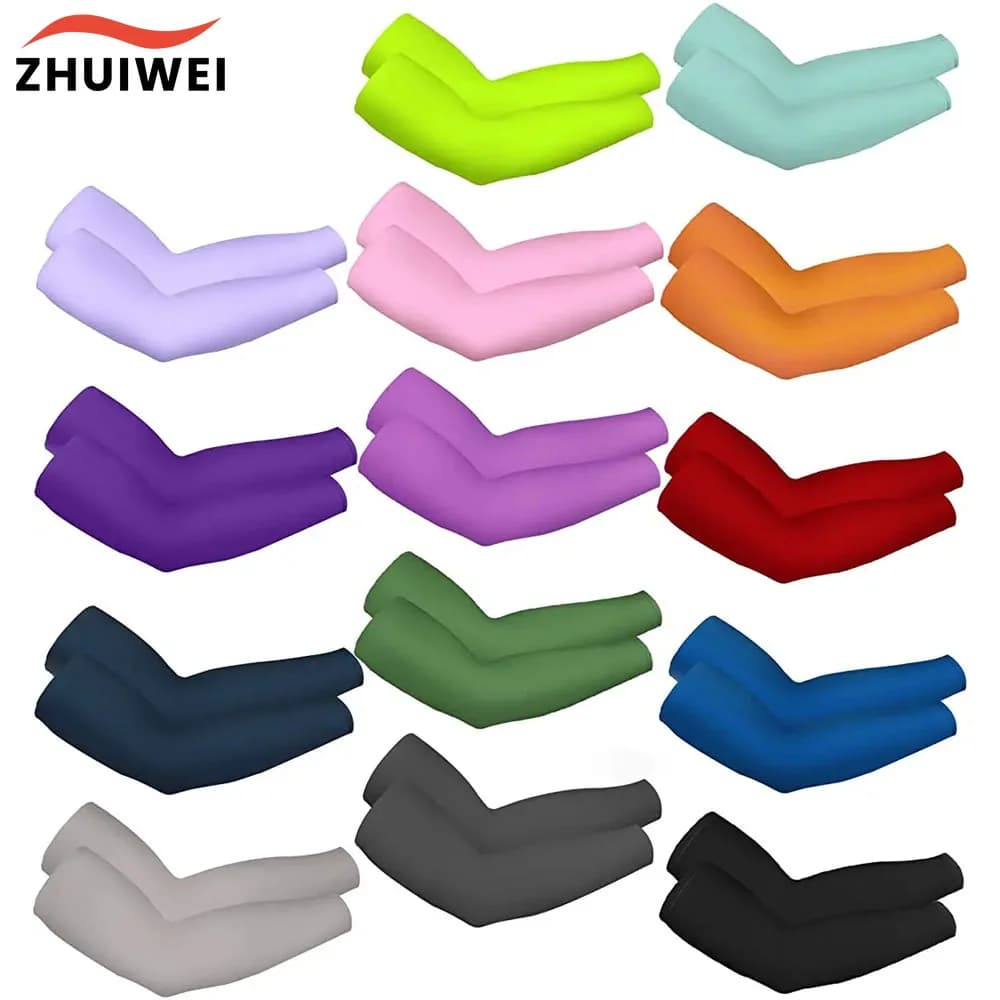 Manchons bras fraîcheur UV protection 2 pièces unisexe - Sport pêche cyclisme running extérieur séchage rapide