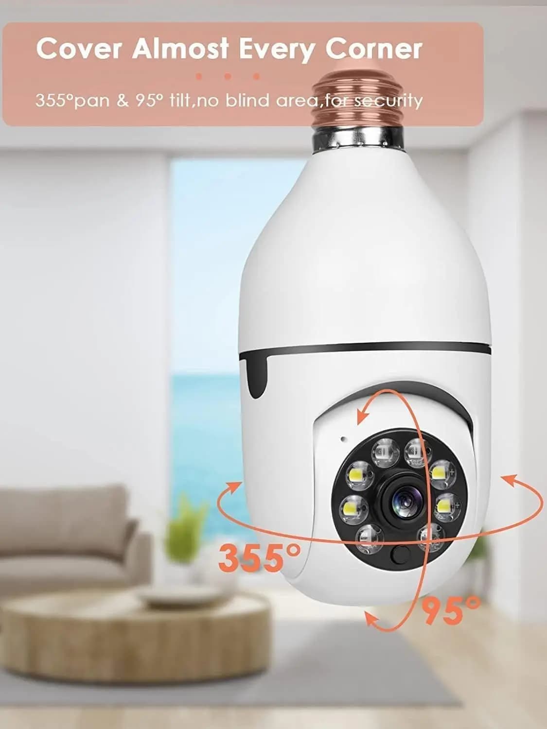 Caméra WiFi Sécurité 2MP PTZ Vision Nocturne Détection Mouvement Surveillance Maison Enfant 2.4G/5G