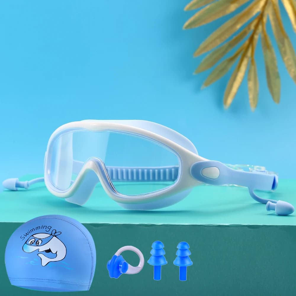Lunettes de plongée enfants grande monture étanches anti-buée HD garçons filles pêche